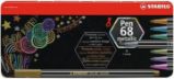 Fixa STABILO Pen 68 Sada v kovovém pouzdru metallic 8 ks - Štětce, pastelky, fixy Fixa STABILO Pen 68 Sada v kovovém pouzdru metallic 8 ks