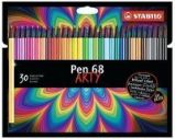 Fixa STABILO Pen 68 sada 30 ks v kartonovém pouzdru "ARTY"