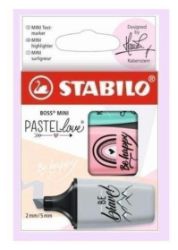 Zvýrazňovač STABILO BOSS MINI Pastel 3 ks - Zvýrazňovače, popisovače Zvýrazňovač STABILO BOSS MINI Pastel 3 ks