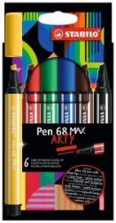 STABILO Pen 68 MAX Arty - 6 ks sada STABILO Pen 68 MAX Arty - 6 ks sada