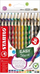 Ergonomické pastelky pro praváky STABILO EASYcolors - sada 24 ks - Umělecké potřeby a sady STABILO EASYcolors P 24 ks Sada
