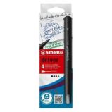 Liner na psaní STABILO dr!ver - medium - 4 ks sada - zelená, červená, modrá, černá