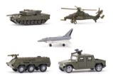 SIKU Military - Sada vojenských vozidel, 5 ks - Auta, letadla, lodě, vláčky SIKU Military - Sada vojenských vozidel, 5 ks