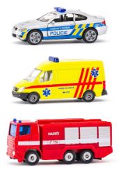 SIKU česká verze - set mix policie, hasiči, ambulance - Auta, letadla, lodě, vláčky SIKU česká verze - set mix policie, hasiči, ambulance