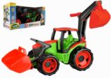 Traktor se lžící a bagrem plast zeleno-červený - Auta, letadla, lodě, vláčky Traktor se lžící a bagrem plast zeleno-červený