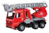 Auto hasiči Mercedes-Benz Arocs Worxx stříkající vodu s žebříkem Auto hasiči Mercedes-Benz Arocs Worxx stříkající vodu s žebříkem