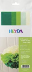 HEYDA Sada hedvábných papírů 50 x 70 cm - zelenožlutý mix