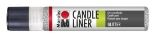 Marabu Candle Liner na svíčky - glitrový stříbrný 25 ml - Malování a kreslení Marabu Candle Liner na svíčky - glitrový stříbrný 25 ml