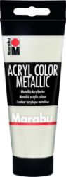 Marabu Acryl Color akrylová barva - bílá metalická 100 ml - Barvy a tuše Marabu Acryl Color akrylová barva - bílá metalická 100 ml