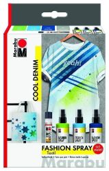 Marabu Sada barev na textil ve spreji - Cool Denim