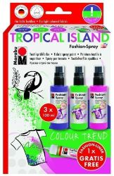 Marabu Sada barev na textil ve spreji - Tropical Island Marabu Sada barev na textil ve spreji - Tropical Island