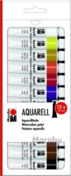 Marabu Aquarelové barvy 12 x 12 ml - Barvy a tuše Marabu Aquarelové barvy 12 x 12 ml
