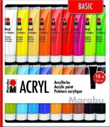 Marabu akrylová barva sada 18 x 36 ml Marabu akrylová barva sada 18 x 36 ml