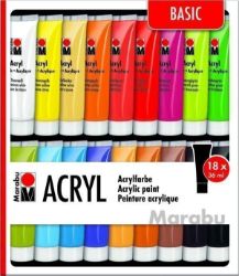 Marabu akrylová barva sada 18 x 36 ml Marabu akrylová barva sada 18 x 36 ml