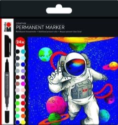 Marabu Graphix oboustranný permanentní popisovač 24 ks - Malování a kreslení Marabu Graphix oboustranný permanentní popisovač 24 ks