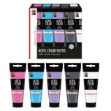 Marabu Sada akrylových pastelových barev 5 x 100 ml - Barvy a tuše Marabu Sada akrylových pastelových barev 5 x 100 ml