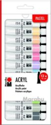 Marabu Sada akrylových pastelových barev 12 x 12 ml Marabu Sada akrylových pastelových barev 12 x 12 ml