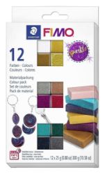 FIMO sada 12 barev x 25g - Efekt Sparkle FIMO sada 12 barev x 25g - Efekt Sparkle