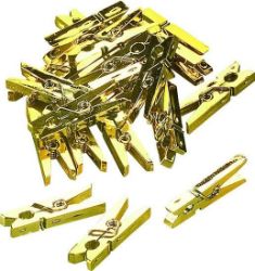 Mini kolíčky 2,5 cm - zlaté 20 ks - Kreativní sady a materiály Mini kolíčky 2,5 cm - zlaté 20 ks