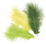 Dekorativní peříčka Marabu mix - odstíny zelené 15 ks / 10 cm - Home deco Dekorativní peříčka Marabu mix - odstíny zelené 15 ks / 10 cm