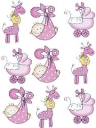 Dřevěné ozdoby 2 -3 cm - baby růžové - Home deco Dřevěné ozdoby 2 -3 cm - baby růžové