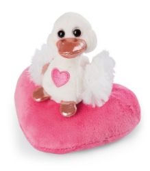 NICI plyšák Love Bílá labuť se srdíčkem 10 cm