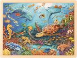 Goki Puzzle Velký bariérový útes 96 dílků - dřevěné - Puzzle Dřevěné puzzle Velký bariérový útes 96 dílků