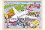Goki Puzzle Na letišti 96 dílků - dřevěné