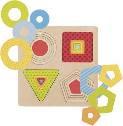 Vícevrstvá vkládačka Geometrické tvary 4v1 - Puzzle Vícevrstvá vkládačka Geometrické tvary 4v1