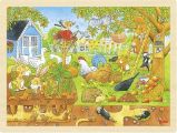 Goki Puzzle Zákoutí naší zahrady 96 dílků - dřevěné - Puzzle Dřevěné puzzle Zákoutí naší zahrady 96 dílků