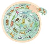 Goki Puzzle Zvířecí kruh 27 dílků - dřevěné - Puzzle Dřevěné puzzle Zvířecí kruh 27 dílků