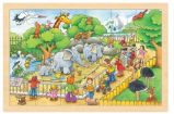 Goki Puzzle Návštěva ZOO 24 dílků - dřevěné - Puzzle Dřevěné puzzle Návštěva ZOO 24 dílků