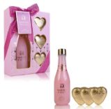 Koupelnový set Essence of Beauty v růžovém dárkovém balení s pěnou do koupele Koupelnový set Essence of Beauty v růžovém dárkovém balení s pěnou do koupele