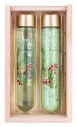 Koupelová sada Winter Spa v dřevěné krabici Zimní ovoce 60ml a 80g