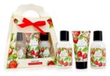 Set koupelový ESSENTIAL BOTANICALS v dárkové krabičce Jahoda a vanilka 2x100ml+50ml