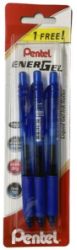 Gelové pero EnerGel Pentel 0,5 mm, modré - sada 3 ks Gelové pero EnerGel Pentel 0,5 mm, modré - sada 3 ks
