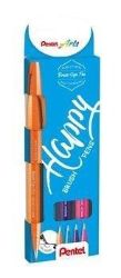 Popisovač Pentel Arts Touch Brush Sign Pen - Cool 4 ks, sada - Zvýrazňovače a popisovače do školy Popisovač Pentel Arts Touch Brush Sign Pen - Cool 4 ks, sada