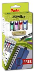 Sada gelových per Pentel, 0,7 mm, 6 barev - Kuličková pera Sada gelových per Pentel, 0,7 mm, 6 barev