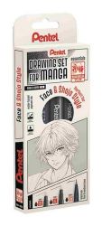 Sada popisovačů pro MANGA Pentel Face&Shojo Style