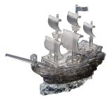 3D Crystal puzzle Pirátská loď / 101 dílků - 3D a 4D puzzle 3D Crystal puzzle Pirátská loď / 101 dílků