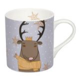 Hrnek Scarfed Animals - Deer 385 ml - Home deco Hrnek Scarfed Animals - Deer 385 ml