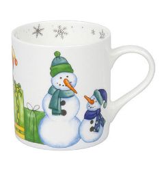 Watercoloured Snowman - Sněhuláci - hrnek - Home deco Hrnek - Sněhuláci 385 ml