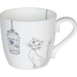 Hrnek - Kočka a ptáček v kleci / Cats and Birds - Home deco Hrnek - Kočka a ptáček v kleci / Cats and Birds
