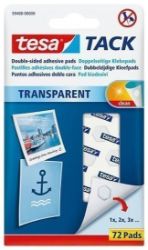 TACK oboustranně lepicí polštářky 72 ks - transparentní - Lepidla a lepicí pásky TACK oboustranně lepicí polštářky 72 ks - transparentní