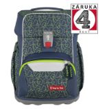 Školní batoh pro prvňáčky – 4 dílný set, Step by Step BASIS Green Geometric, AGR