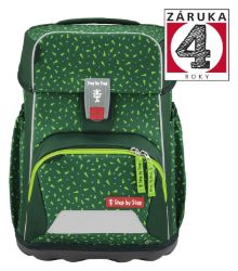 Školní aktovka BASIS Green Graphics 4 dílný set, AGR certifikát Školní aktovka BASIS Green Graphics 4 dílný set, AGR certifikát