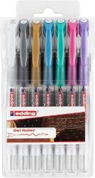 Edding Gelový roller 2185 - sada 7 ks, metal s bílou barvou Edding Gelový roller 2185 - sada 7 ks, metal s bílou barvou