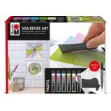 Akrylová kreativní sada Squeegee Art Pastel - Barvy a tuše Marabu Acryl Color Squeegee Art Set Pastel FSC Mix