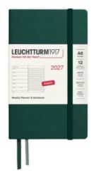 Týdenní plánovač & Zápisník Forest Green, Pocket A6 2027, anglicky - Týdenní plánovače Týdenní plánovač & Zápisník Forest Green, Pocket A6 2027, anglicky