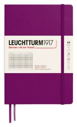 Zápisník Leuchtturm1917 A5 tvrdé desky Burgundy čtverečkovaný - Bloky A5 Zápisník Leuchtturm1917 A5 tvrdé desky Burgundy čtverečkovaný